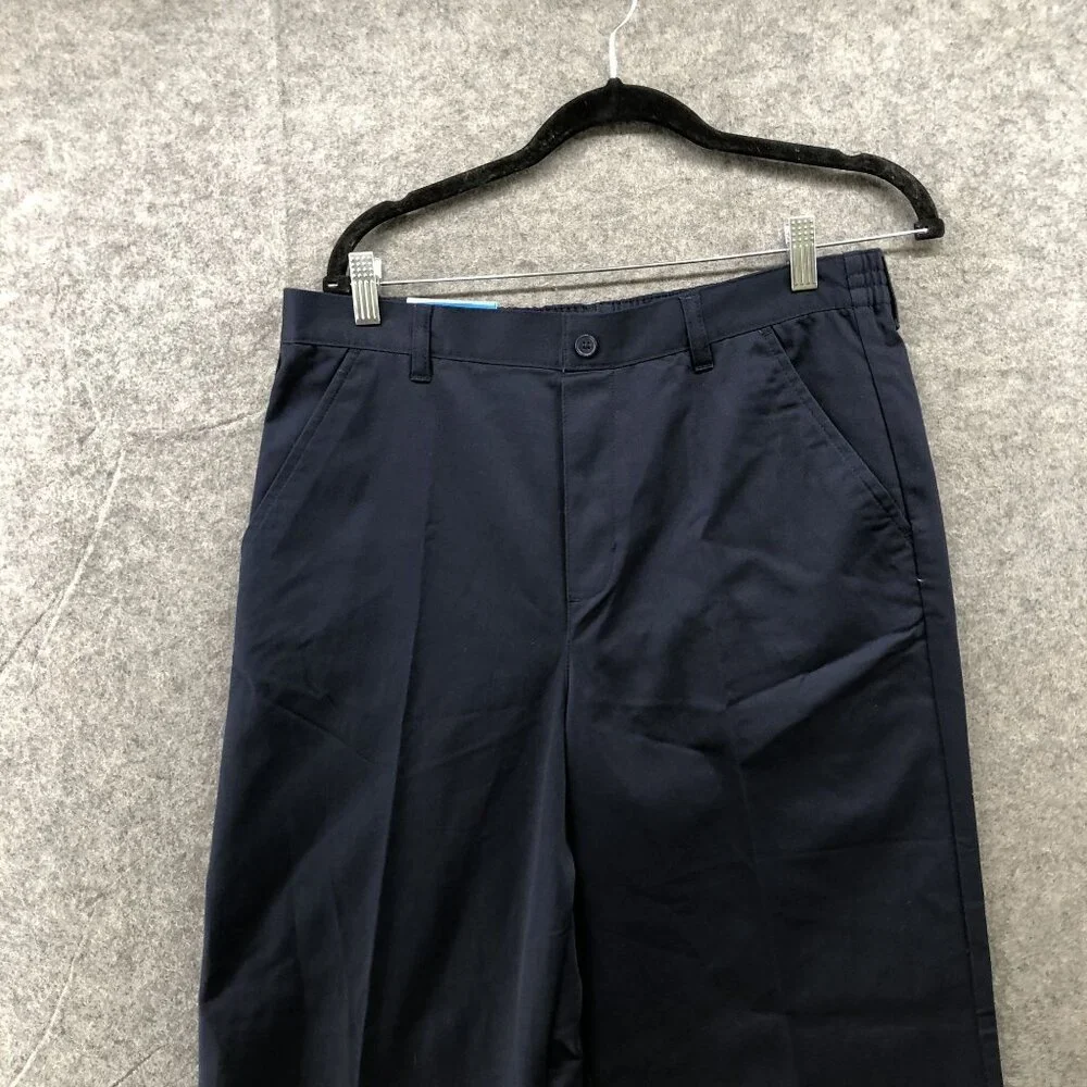 NWT‎ French Toast School Uniform Pants 18 Husky Relax Fit Pull On Navy Blue
